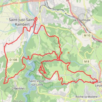 Itinéraire Rando Les Balades d'automne - Saint-Genest-Lerpt, distance, dénivelé, altitude, carte, profil, trace GPS