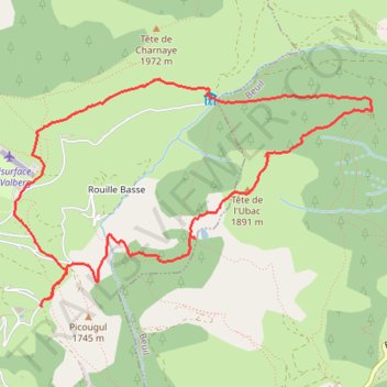 Itinéraire Randonnée automnale de Péone via Rouille Basse, le 23 octobre 2026, distance, dénivelé, altitude, carte, profil, trace GPS