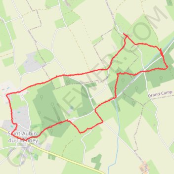 Itinéraire Saint Aubin du Thenney, distance, dénivelé, altitude, carte, profil, trace GPS