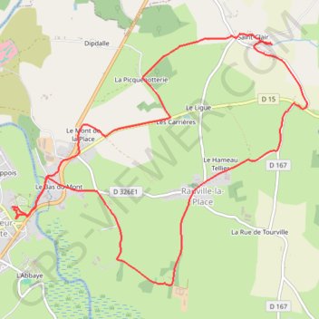 Itinéraire Saint-Sauveur-le-Vicomte (50390), distance, dénivelé, altitude, carte, profil, trace GPS