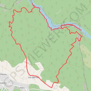 Itinéraire Les Bernes - Basses gorges, distance, dénivelé, altitude, carte, profil, trace GPS