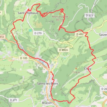 Itinéraire Sortie au poupet, distance, dénivelé, altitude, carte, profil, trace GPS