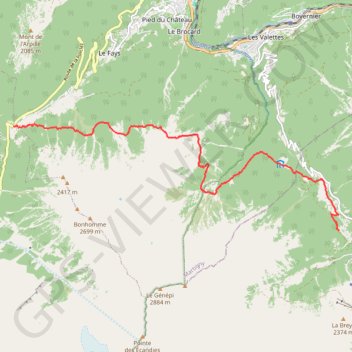Itinéraire TMB Champex La Forclaz, distance, dénivelé, altitude, carte, profil, trace GPS