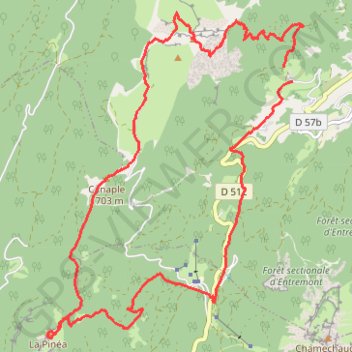 Itinéraire Charmant Som par les dalles EST, distance, dénivelé, altitude, carte, profil, trace GPS