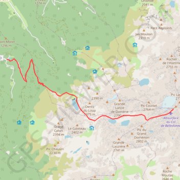 Itinéraire Croix de Belledonne, distance, dénivelé, altitude, carte, profil, trace GPS