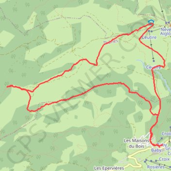 Itinéraire Randonnée raquette la Croix fry, distance, dénivelé, altitude, carte, profil, trace GPS