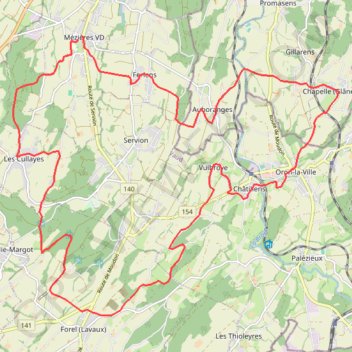 Itinéraire Marche gal guisan, distance, dénivelé, altitude, carte, profil, trace GPS