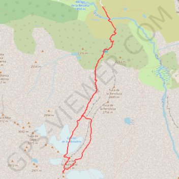 Itinéraire Maladeta Oriental (3.308m) y pico Abadías (3.27, distance, dénivelé, altitude, carte, profil, trace GPS