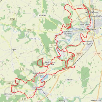 Itinéraire Haute vallée du Loir, distance, dénivelé, altitude, carte, profil, trace GPS