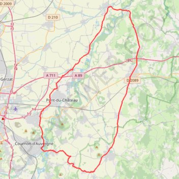 Itinéraire Faille de Limage - Cournon-d'Auvergne, distance, dénivelé, altitude, carte, profil, trace GPS