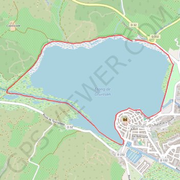 Itinéraire Étang de Gruissan, distance, dénivelé, altitude, carte, profil, trace GPS