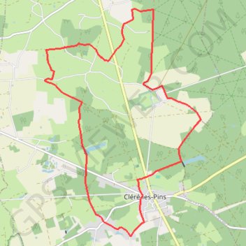 Itinéraire Cléré-les-Pins, distance, dénivelé, altitude, carte, profil, trace GPS
