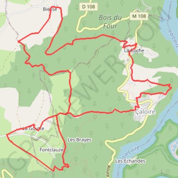 Itinéraire Autour de Vareilles - Caloire, distance, dénivelé, altitude, carte, profil, trace GPS