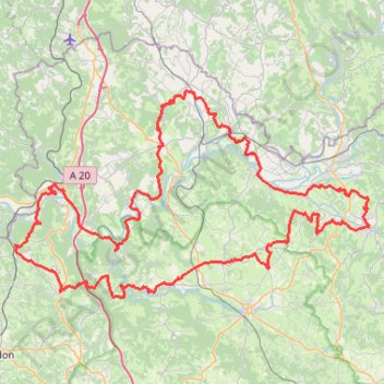 Itinéraire 240522-SOUILLAC, distance, dénivelé, altitude, carte, profil, trace GPS