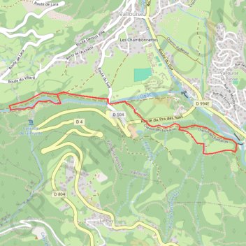 Itinéraire Les Echarras, distance, dénivelé, altitude, carte, profil, trace GPS