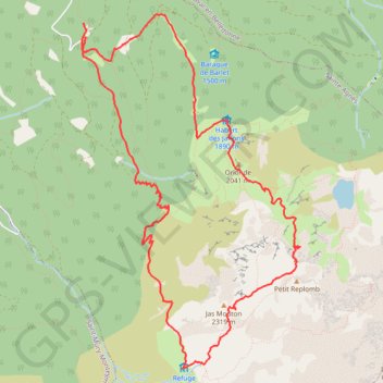 Itinéraire Le Grand Replomb, distance, dénivelé, altitude, carte, profil, trace GPS