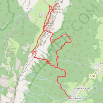 Itinéraire Piton et Dôme de Bellefont, distance, dénivelé, altitude, carte, profil, trace GPS