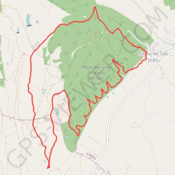 Itinéraire Portugal Barao sao joao, distance, dénivelé, altitude, carte, profil, trace GPS