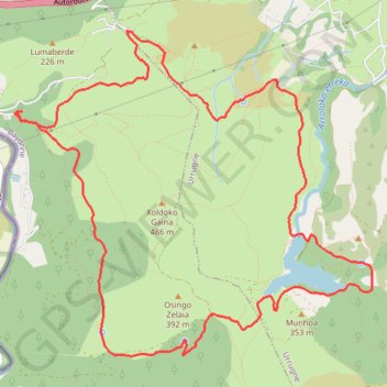 Itinéraire Le tour du Xoldokogaina depuis Biriatou, distance, dénivelé, altitude, carte, profil, trace GPS