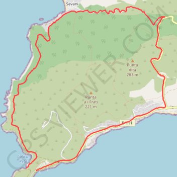 Itinéraire La Parata et le chemin des douaniers, distance, dénivelé, altitude, carte, profil, trace GPS