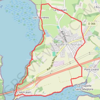Itinéraire La Ville-ès-Nonais - Le port Saint-Jean, distance, dénivelé, altitude, carte, profil, trace GPS