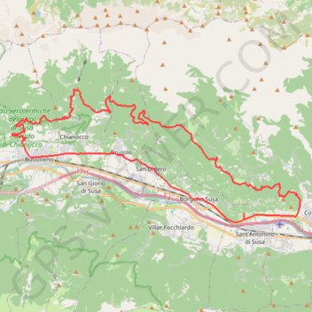 Itinéraire Sentiero dell'Orrido e dei Partigiani (Val Susa), distance, dénivelé, altitude, carte, profil, trace GPS