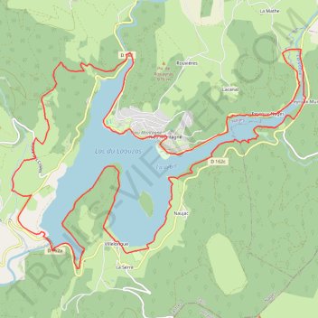 Itinéraire Les rivages du lac, distance, dénivelé, altitude, carte, profil, trace GPS