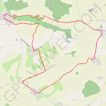 Itinéraire Les coteaux de Champagne, distance, dénivelé, altitude, carte, profil, trace GPS