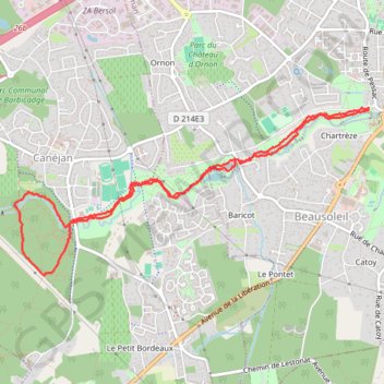 Itinéraire Marche - Cayac, distance, dénivelé, altitude, carte, profil, trace GPS