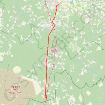 Itinéraire OR-3352428 - Bazas - Le Poteau, distance, dénivelé, altitude, carte, profil, trace GPS
