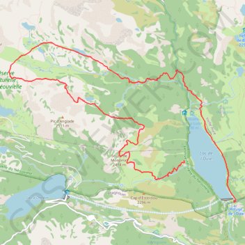 Itinéraire Néouvielle - Monpelat, distance, dénivelé, altitude, carte, profil, trace GPS