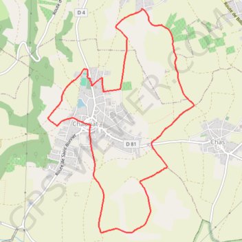 Itinéraire Autour de Chauriat, distance, dénivelé, altitude, carte, profil, trace GPS