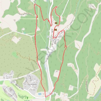 Itinéraire Saumane de Vaucluse - Les Catounières, distance, dénivelé, altitude, carte, profil, trace GPS