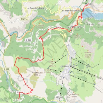 Itinéraire J13 TO Denchère-Mizoën-16202027, distance, dénivelé, altitude, carte, profil, trace GPS