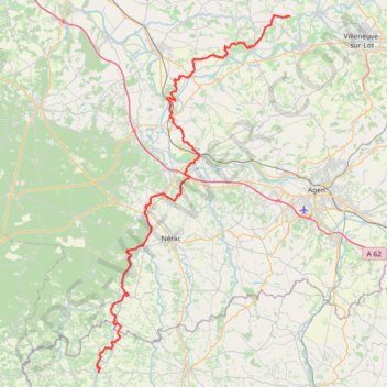Itinéraire GR654 De Pinel-Hauterive (Lot-et-Garonne) à Montréal (Gers), distance, dénivelé, altitude, carte, profil, trace GPS