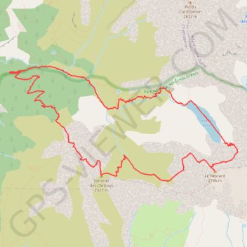 Itinéraire Boucle Neyrarel sommet Clotous, distance, dénivelé, altitude, carte, profil, trace GPS