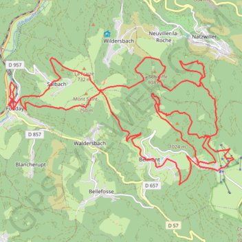Itinéraire La ChampduF 2022 - trail du Ban du Centenaire - 35km - noir, distance, dénivelé, altitude, carte, profil, trace GPS