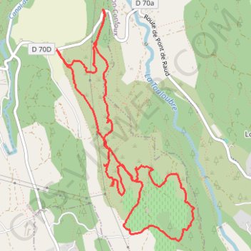 Itinéraire Pont de Rhaud Domaine LUNAR, distance, dénivelé, altitude, carte, profil, trace GPS