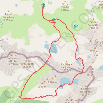 Itinéraire Col de Juclar et port de Fontagente ou d'Incles, distance, dénivelé, altitude, carte, profil, trace GPS