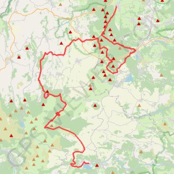 Itinéraire V2 - Laschamps (Espace Volcan) - Lac Chambon (Hotel le Grillon), distance, dénivelé, altitude, carte, profil, trace GPS