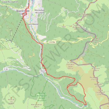 Itinéraire 30K LUCHON HOSPICE DE FRANCE, distance, dénivelé, altitude, carte, profil, trace GPS