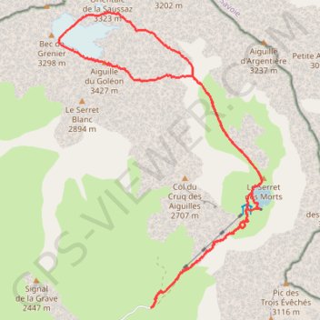 Itinéraire Aiguille du Goléon (Grandes Rousses - Arves), distance, dénivelé, altitude, carte, profil, trace GPS
