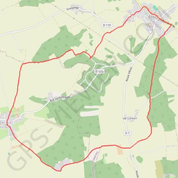 Itinéraire Ecos, distance, dénivelé, altitude, carte, profil, trace GPS