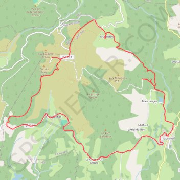 Itinéraire La randonnée des myrtilles, distance, dénivelé, altitude, carte, profil, trace GPS