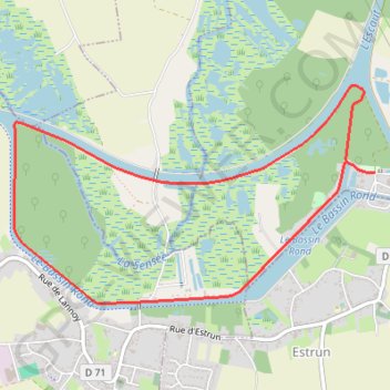 Itinéraire Circuit des Sensée - Bouchain, distance, dénivelé, altitude, carte, profil, trace GPS