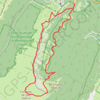 Itinéraire Colomby de Gex, distance, dénivelé, altitude, carte, profil, trace GPS