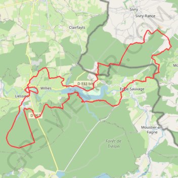 Itinéraire Week-end de randonnée autour du Val Joly - Liessies, distance, dénivelé, altitude, carte, profil, trace GPS