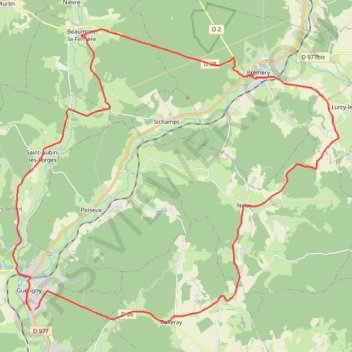 Itinéraire Beaumont la Ferrière, distance, dénivelé, altitude, carte, profil, trace GPS