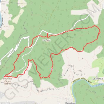 Itinéraire Pouncho d'Agast, distance, dénivelé, altitude, carte, profil, trace GPS