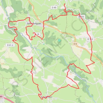 Itinéraire Vallée de l'Isable et exploitations agricoles - Saint-Polgues, distance, dénivelé, altitude, carte, profil, trace GPS